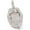 White W/ White, variant on 14K White Gold Finish Simulated Diamond Iced Out Dollar Tongue Out Necklace Charm Pendant