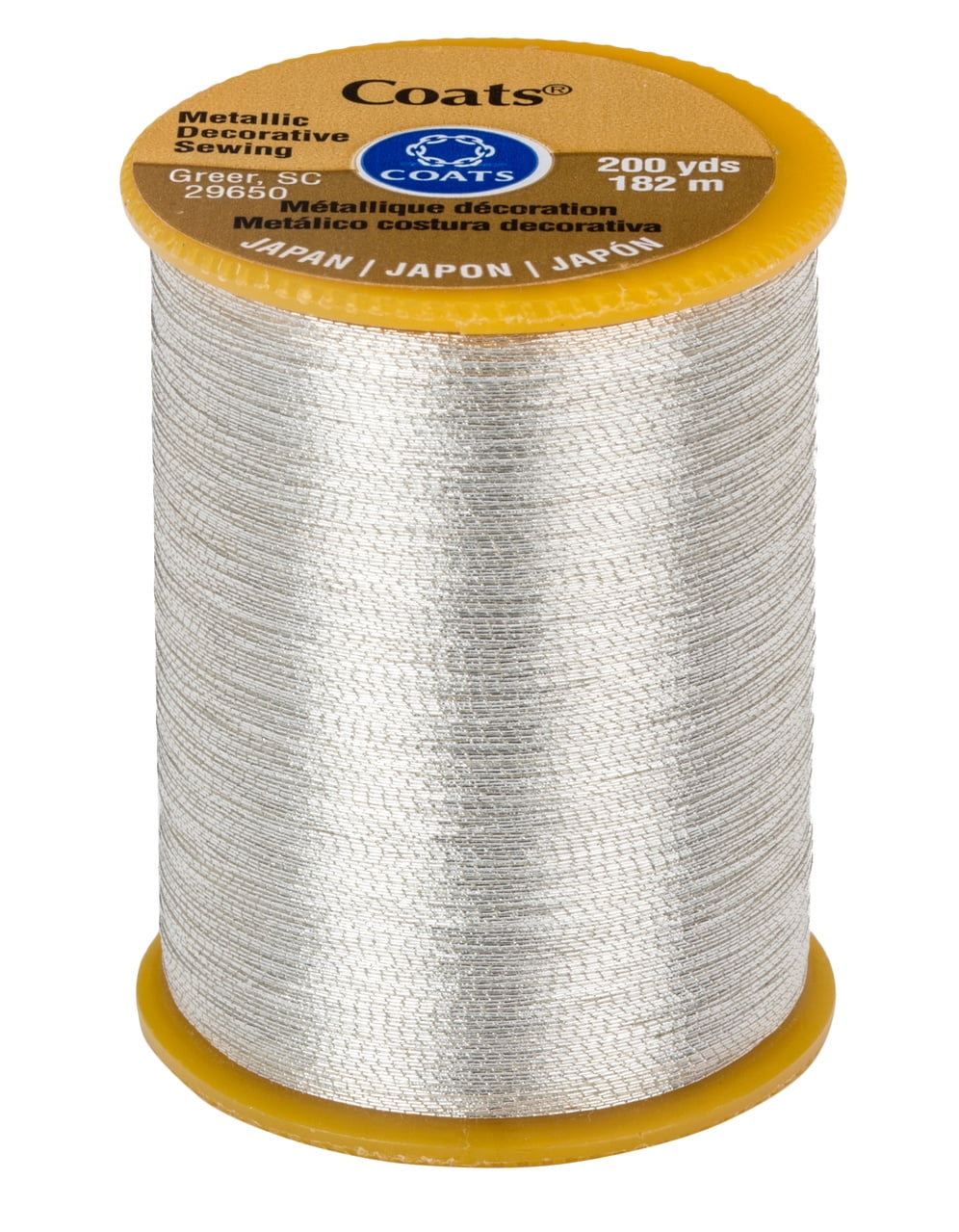 Coats & Clark Metallic Silver Embroidery Thread, 200 Yd.