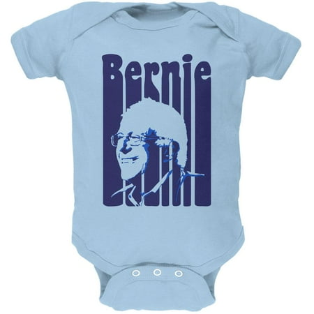 

Election 2020 Retro 70s Color Bars Bernie Sanders Soft Baby One Piece Light Blue 12-18 M