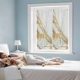 thumbnail image 3 of White Yellow Marble Window Privacy Film, Ink Painting Modern Art Static Cling UV Sun Blocking Tint Film Heat Control Windows Films for Bedroom Bathroom, Window Stickers 17.7"x39.3", 3 of 7