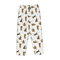 thumbnail image 6 of Uemuo German Shepherd Dog Pattern Women's Wide Leg Palazzo Lounge Pants with Pockets Light Weight Loose Comfy Casual Pajama Pants-Large, 6 of 9