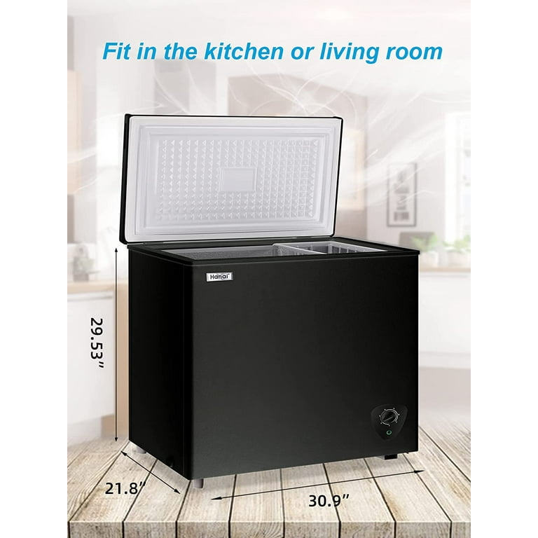 Chest Freezer 7.0 cu.ft Compact Freezer Free-Standing WANAI Top