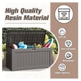 thumbnail image 3 of SONGMY 120 Gallon Resin Deck Box, Large Outdoor Storage Box Waterproof & Lockable for Garden, Patio, Pools (Light Brown), 3 of 7