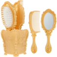 thumbnail image 1 of wonima11 Dressing Mirror Set with Hair Brush and Comb Holder 5-Piece Detangling Hair Styling Tools for Women Men Kids Suitable for Wet Dry Vanity Desktop Organizer, 1 of 1