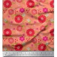 thumbnail image 1 of Soimoi Poly Georgette Fabric Leaves & Floral Artistic Print Fabric by Yard 52 Inch Wide, 1 of 3