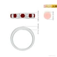 thumbnail image 5 of ANGARA Lab Grown 1.15 Ct Channel Set Ruby and Diamond Semi Eternity Ring for Women in 14K White Gold (Size-3.5mm) | July Birthstone, Anniversary, Jewelry Gift for Women | Lab-Grown Ruby Ring, 5 of 8
