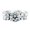White, variant on Houston Diamond District 0.5 to 4 Carat 3 Three Stone Round Diamond Engagement Ring (I-J Color Value) 14K White Gold 0.5 Carat Size-4