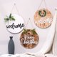thumbnail image 4 of Gwong Decoración hogareña Adorno de colgante de pared Eco-Friendly Patrón Inglés Forma redonda Forma de madera Pinza Colgante para el hogar Gwong 21061940, 4 of 6