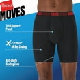 thumbnail image 4 of Hanes Men's Moves Performance Boxer Brief, Total Support Pouch, Regular, Trunk, and Long Leg, 3-Pack, 4 of 5
