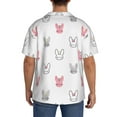 thumbnail image 3 of Kdxio Men's Hawaiian Shirt for Men Short Sleeve Shirt Girl Rabbit Summer Casual Holiday Beach Button Down T-Shirts, 3 of 7