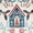 Ivory / Ice Blue, variant on Frosty Bells Yale Haven Washable Recycled Holiday Area Rug, Assorted Sizes & Designs