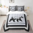 thumbnail image 2 of Manfei Rustic Farmhouse Bear Twin Bedding Sets 7-Piece, Woodland Animal Bedding Comforter Set, Teens Boys Girls Kids Reversible Sheet Sets, Lightweight Room Decor, 2 of 7