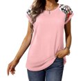thumbnail image 2 of Camiseta de verano mujer Ormromra manga corta estampado floral Cuello redondo Tipo suelto, 2 of 5