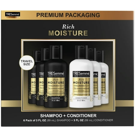 TRESemme Shampoo & Conditioner, Sulfate-Free, Travel Size - Moisture Rich Hair Treatment for Dry, Damaged Hair
