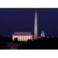 thumbnail image 2 of Highmith, Carol 18x14 White Modern Wood Framed Museum Art Print Titled - Our treasured monuments at night, Washington D.C., 2 of 4