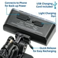 thumbnail image 6 of Concord Rechargeable Bike Phone Holder with Front Light, 200 Lumens, Backup Battery, 6 of 6