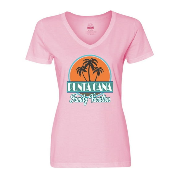 Inktastic Punta Cana Family Vacation Matching Women's V-Neck T-Shirt