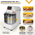 thumbnail image 4 of Amasadora Industrial Revolvedora 40lts Gutstark Capacidad 5- 25 kg 1500W Acero Inoxidable, 4 of 10