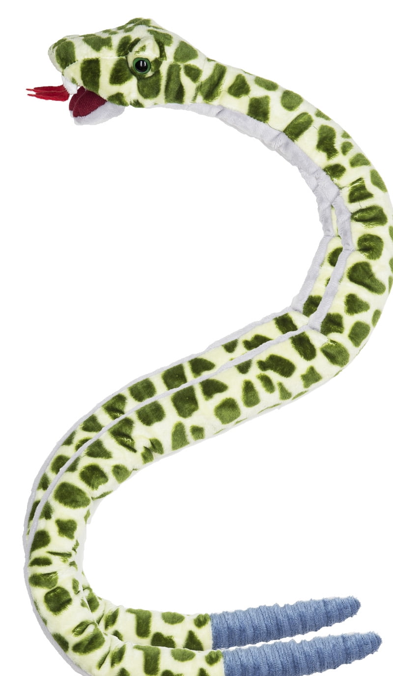 Light and Dark Green Patched Snake Plush Toy By Ganz