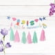 thumbnail image 3 of 3 banderines decorativos de sirena para fiesta de cumpleaños, banderines de sirena de dibujos animados, banderines de sirena divertidos, decoraciones colgantes creativas de papel para fiesta de cump, 3 of 4