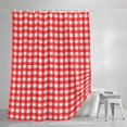 thumbnail image 4 of Shower Curtains for Bathroom-36"x72",Country Red Buffalo Plaid Waterproof Bath Curtain Grommet Shower Curtain Set with Hooks, 4 of 9