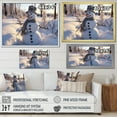 thumbnail image 4 of Designart "Christmas Dreams Frosty Snowscapes II" Landscapes Framed Wall Art - Traditional White Winter Landscape Entryway Framed Wall Art, 4 of 6