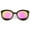 Black-Gold / Magenta Mirror, variant on sunglassLA Female Modern Slim Metal Temple Colored Mirror Lens Cat Eye Sunglasses 54mm (Black-Gold / Gold Mirror) - 54mm