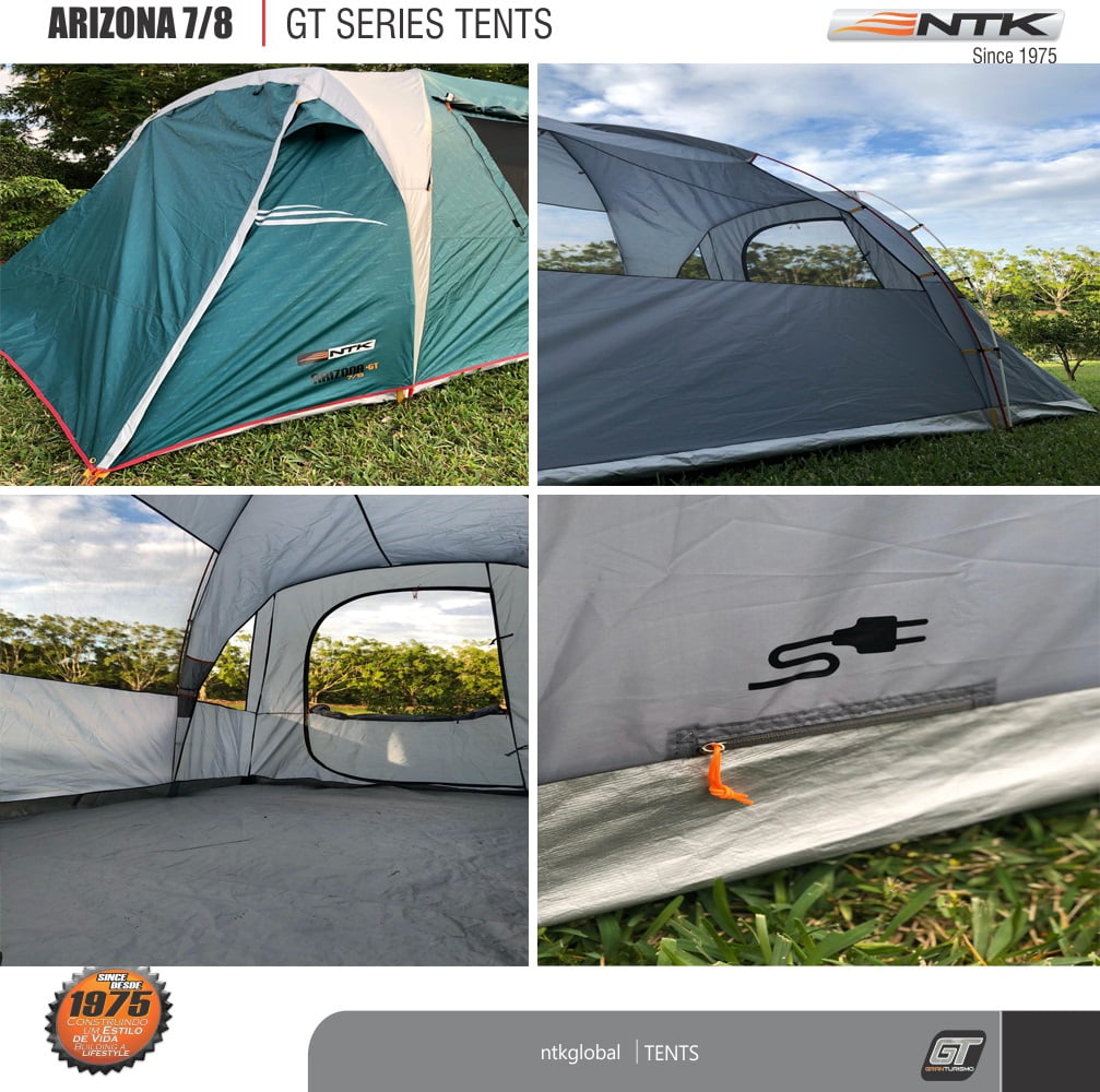 Ntk Arizona Gt 7 To 8 Person 14 By 8 Foot Sport Camping Tent 100 Waterproof 2500mm Family Tent Walmart Com Walmart Com