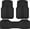 all black, variant on Heavy Rubber Car Floor Mats, Deep Waterproof Car Mats All Weather, Universal Trim-to Fit Automotive Floor Mats for Car SUV Truck Van, Durable Floor Liners Solid Black