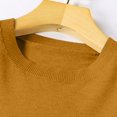 thumbnail image 5 of Blouse for Women Plus Size Long Sleeve V-neck Solid Color Knitted Outer Sweater Gold XXL, 5 of 6