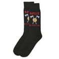 thumbnail image 6 of MeMoi Men's Split Happens Bamboo Blend Novelty Crew Sock - Mens - Male, 10-13, Medium Gray Heather, 6 of 7