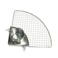 thumbnail image 4 of Comedero para Aves con Plato de Alimentación de Acero Inoxidable Cuenco de Agua Estructura Triangular Extraíble y Diseño Hueco Adecuado para Jaula de, 4 of 9