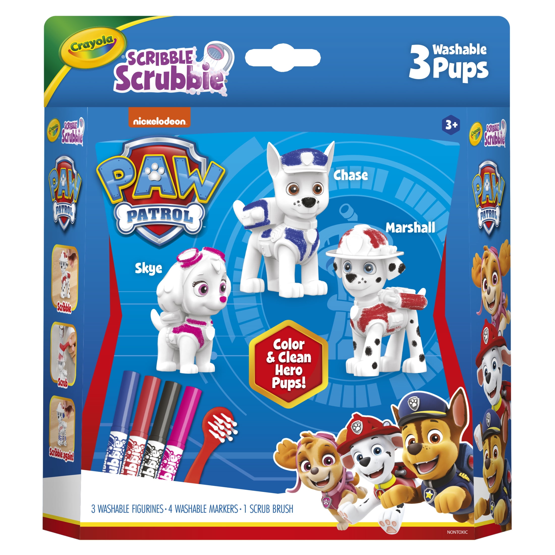 Crayola PAW Patrol Scribble Scrubbie Pets, 3ct, Toddler Easter Crafts, PAW Patrol Toy, Easter Gift f(图3)