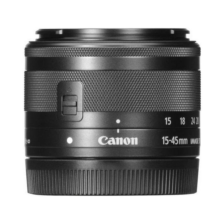 Canon EF-M 15-45mm f/3.5-6.3 IS STM Lens (Graphite) + Hood