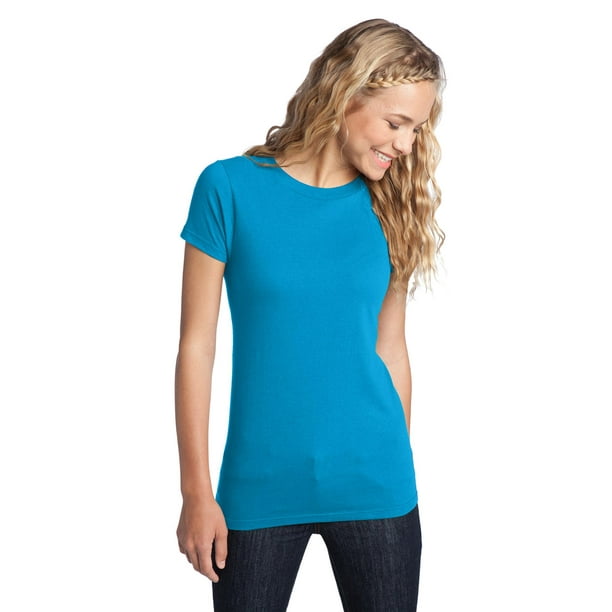 District® - Juniors The Concert Tee® DT5001 Azul neón XL Distrito DT5001