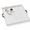 White, variant on Black Extra Large Square Wood Ottoman Tray With Leather Handles, 25.51 x 24.80 x 2.13 In
