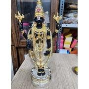12inch/30cm tirupati balaji , venketeshwar bhagvan, 24 crt gold plated with 99 percent silver laxmi statue, balaji god , south india god ,