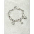 thumbnail image 4 of Time and Tru Silvertone Initial Charm Bracelet, Initial S, 4 of 4