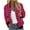Red, variant on Herrnalise Women's Bomber Jacket Casual Coat Zip Up Outerwear Windbreaker Plaid Overcoat With Pockets Red,M