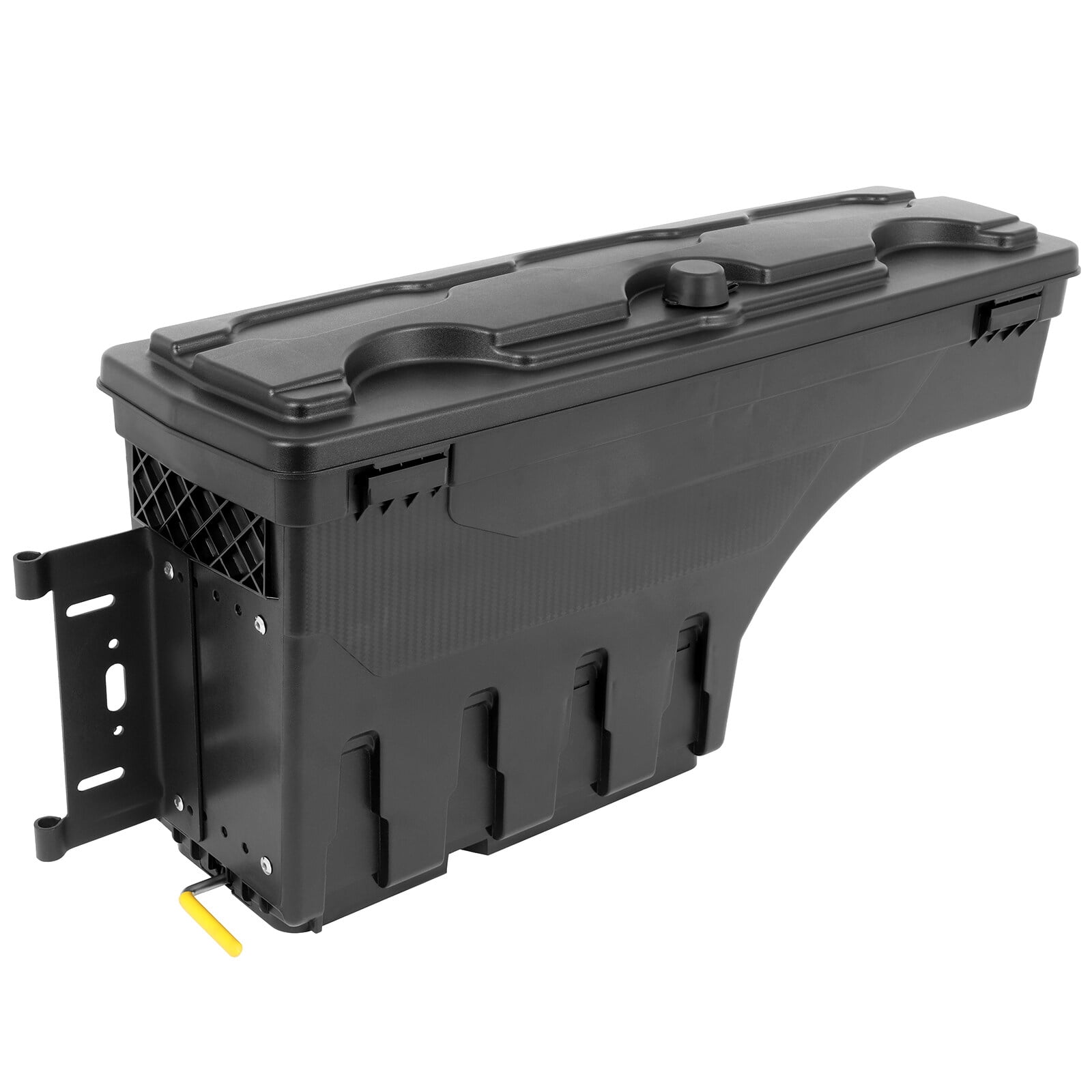 CCIYU Lockable Truck Bed Storage Tool Box Compatible for Ford for F-150 2015-2022 Black Toolbox, Rear Wheel Well Toolbox Driver Side
