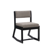 Linon Sutton Modern 2-Position Sled Base Lounge Chair, Beechwood with Stone Fabric