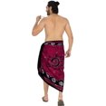 thumbnail image 5 of HAPPY BAY Men's Pareo Standard Beachwear Dashiki Sarong Full Beach Wrap One Size Garnet, Sun Summer Vacation Party, 5 of 5