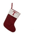 thumbnail image 3 of VQPeo 11.8 Inch Red Knit Christmas Stockings, Personalized Embroidered Letter Christmas Stocking, Family Holiday Xmas Party Decor, 3 of 4