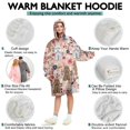 thumbnail image 5 of Wearable Oversized Blanket,Poodle and Pioneer Flower Wearable Blanket Hoodie for Adults,Cozy Hooded Blankets with Super Pockets,Super Warm Fuzzy Pullover for Women & Men, 5 of 6