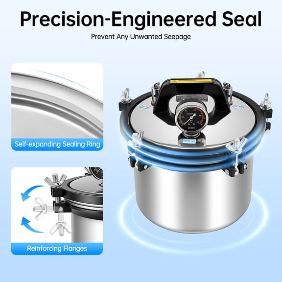 8L Autoclave Steam Sterilizer Medical Sterilizer Dental Equipment Sterilization