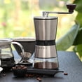 thumbnail image 3 of Jinsinto Stainless Steel Manual Coffee Grinder - Conical Ceramic Burr Portable Hand Crank Espresso Grinder, 3 of 5