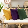 thumbnail image 5 of Deconovo Fluffy Striped Throw Pillow Covers, 18x18 inch with Corn Pattern, Corduroy Cushion Covers for Sofa Couch, 20x20 in, Violet, Set of 2, 5 of 12