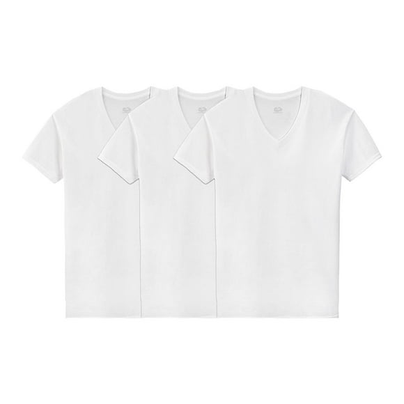Playera Interior Fruit Of The Loom para Hombre, Cuello V 3 Piezas Blanco Talla G