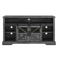thumbnail image 2 of 60" W Fireplace TV Stand with 26'' Electric Fireplace, Accent Sideboard Cabinet with Barn Door Sensor and Open Shelf, Media Console Entertainment Center for Living Room, Home Office, 2 of 9