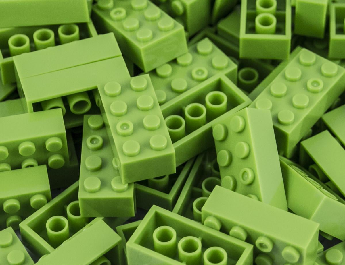 IMEX 2x4 Stud Lime Green Interlocking Building Bricks 100 Pieces